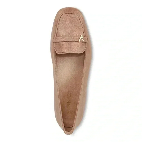Vionic‎ Hayes in Polluted Square Toe Leather Loafer In Rose Gold Size 9.5 - Picture 2 of 9